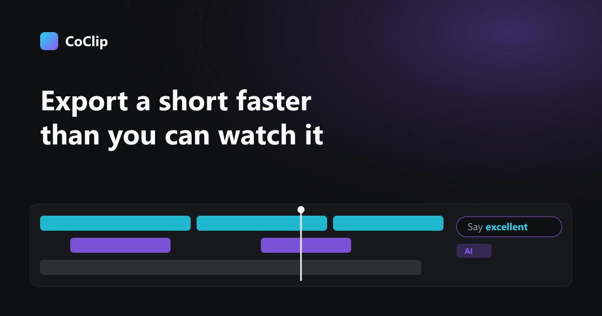 The post title above a timeline and caption motif on a dark background